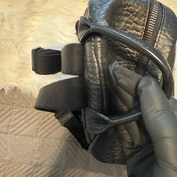 🔥SEND OFFER🔥MCM Black Textured Backpack with Logo - Picture 11 of 11